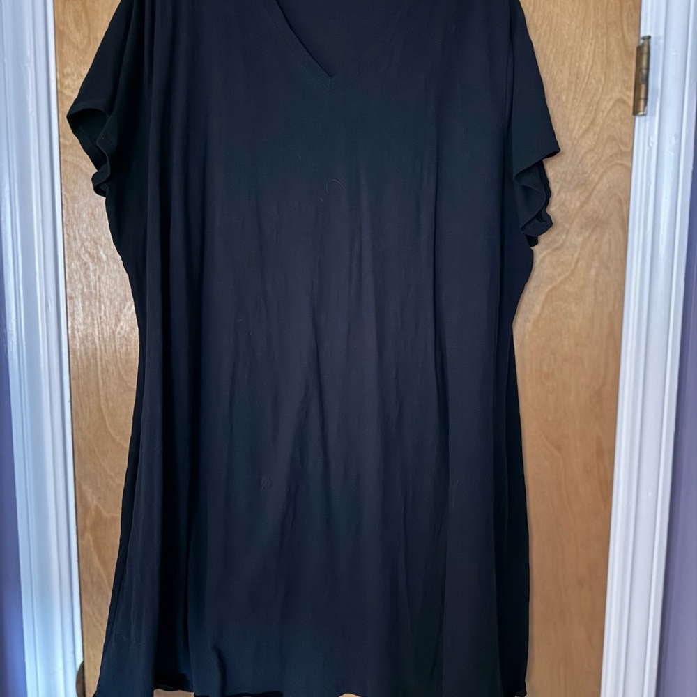 Casual Black V-Neck Women's dress